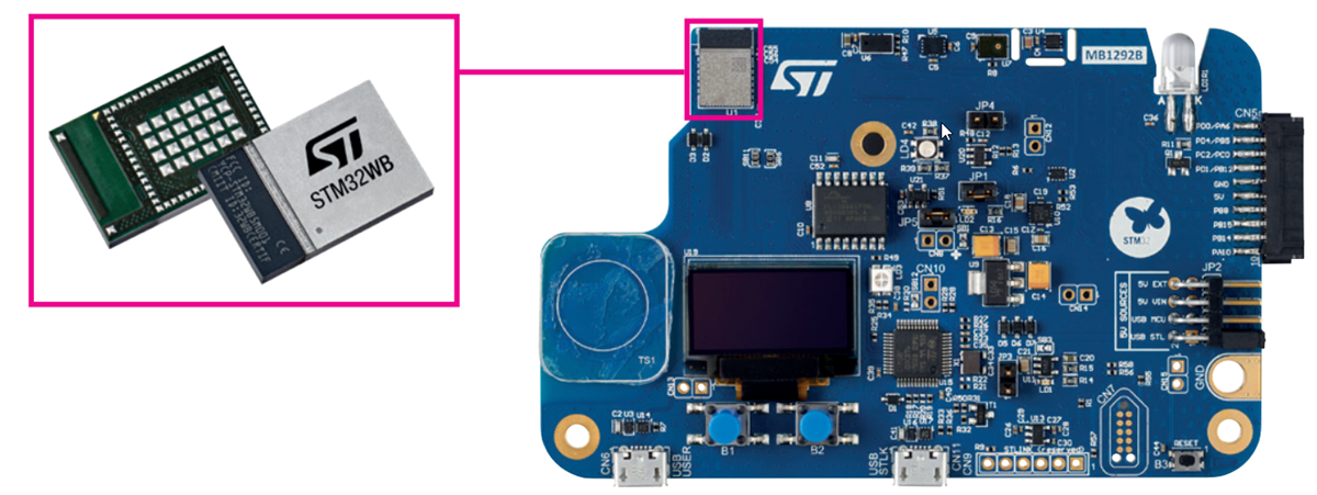 STMicroelectronics Discovery Kit with STM32WB5MMG MCU