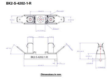 Mechanical Drawing - Eaton Electronics S-4000 Series Fuse Holders