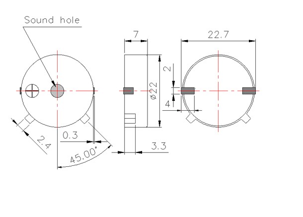 Advanced Acoustic Technology Corp. APD-R2212-PT1 SMT Transducer