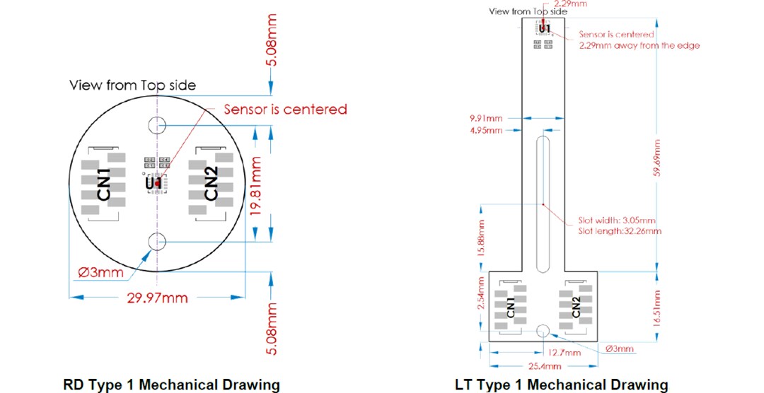 Mechanical Drawing - Monolithic Power Systems (MPS) TBMA800 Test Boards