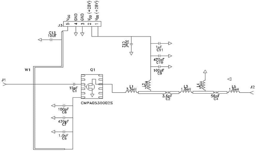 MACOM CMPA0530002S-AMP1 Application Circuit