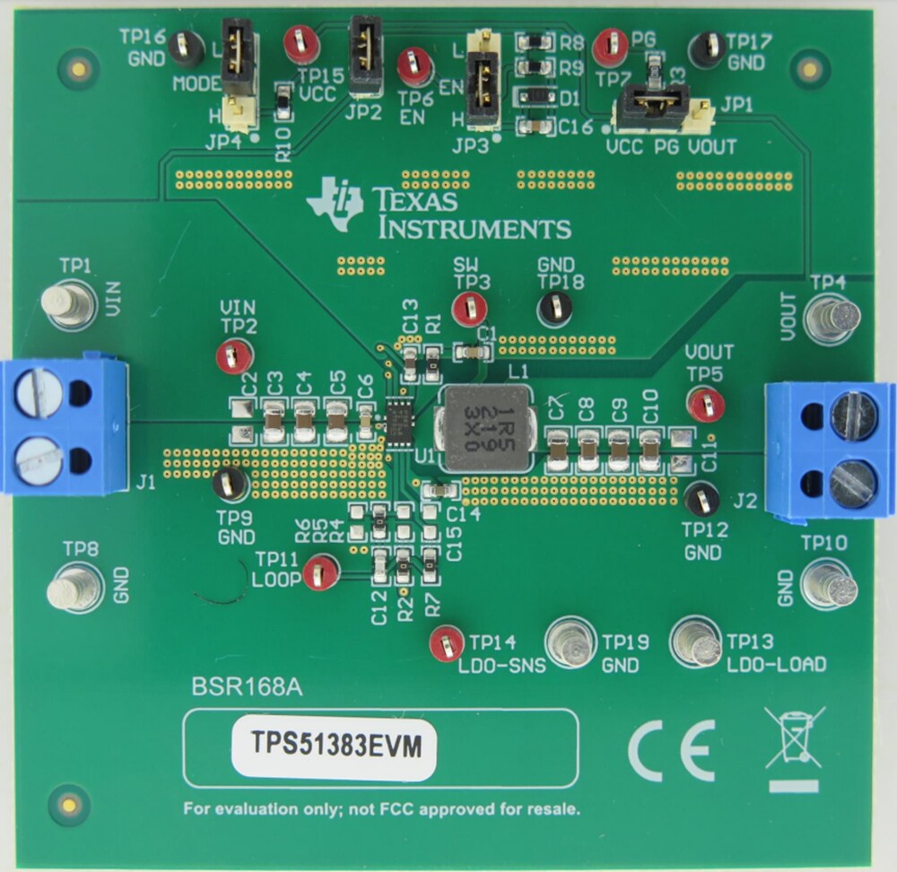 Mechanical Drawing - Texas Instruments TPS51383EVM Converter Evaluation Module