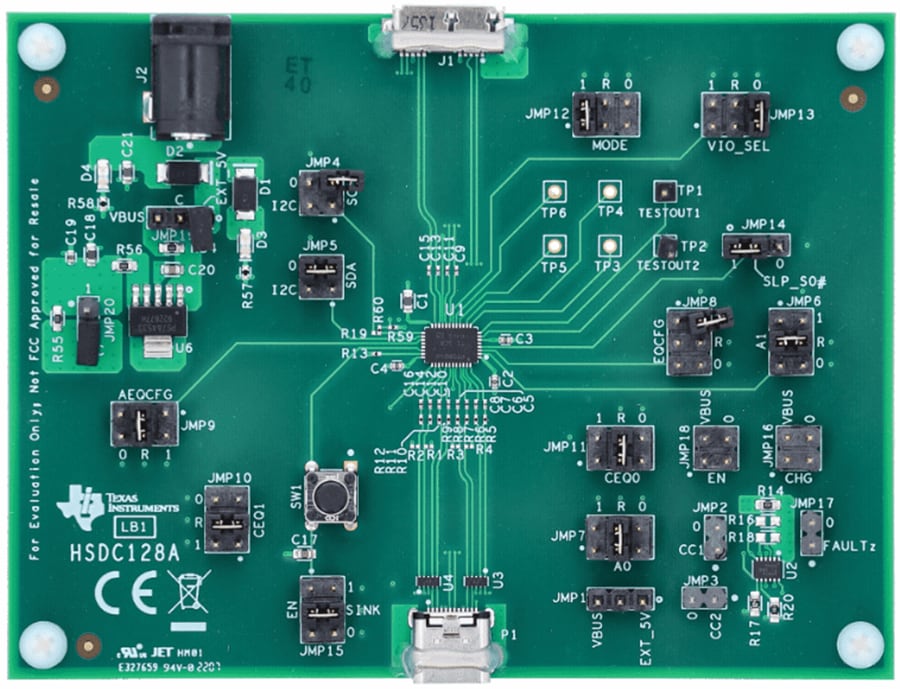 Mechanical Drawing - Texas Instruments TUSB1142EVM Redriver Evaluation Module