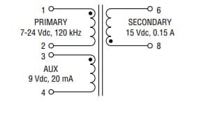 Schematic - Bourns BA60951CS AEC-Q200 2.25W Flyback Transformer