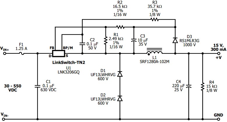 Power Integrations LinkSwitch™-TN2Q Automotive Switchers