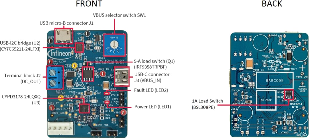 Infineon Technologies CY4535 EZ-PD™ BCR LITE Evaluation Kit