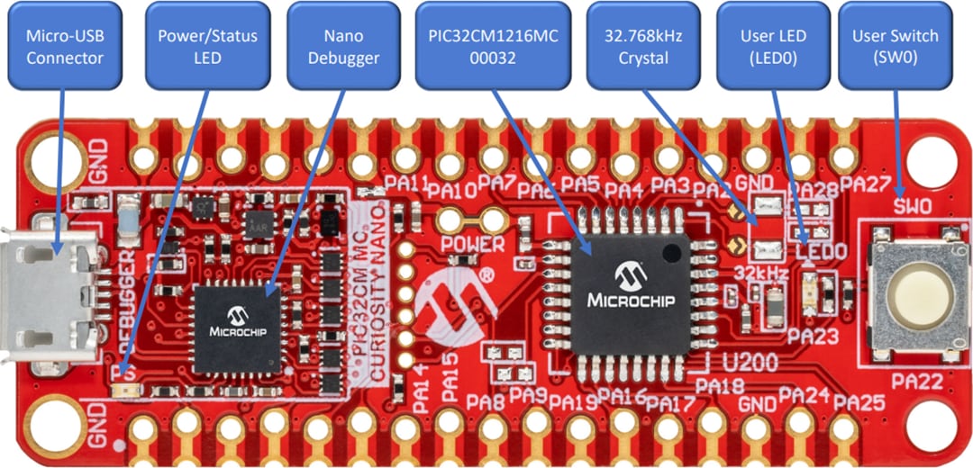 Microchip Technology PIC32CM MC00 Curiosity Nano Kit (EV10N93A)