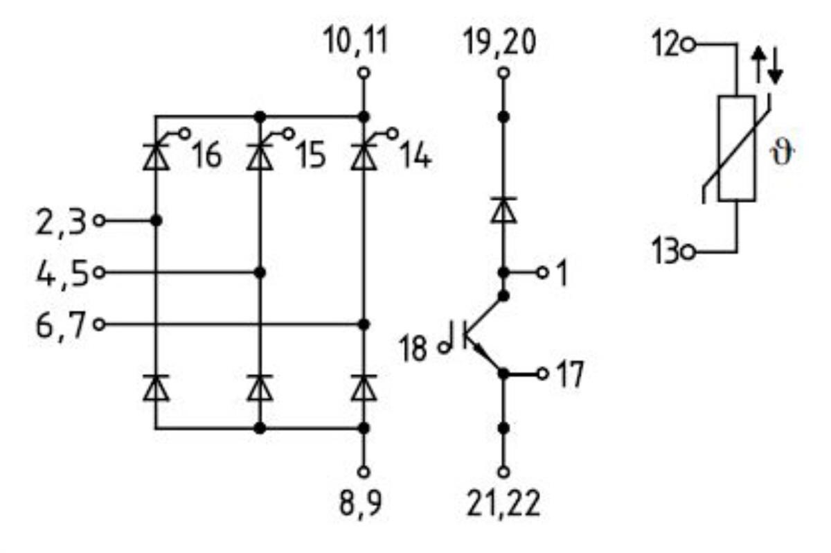 Infineon Technologies TDB6HK124N16RR eupec™ EconoBRIDGE™ Modules