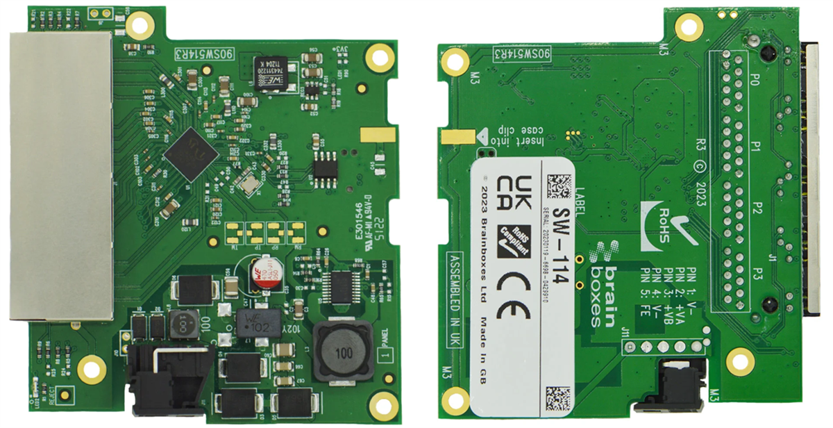 Brainboxes SW-114 Industrial 4-Port Gigabit Ethernet Switch