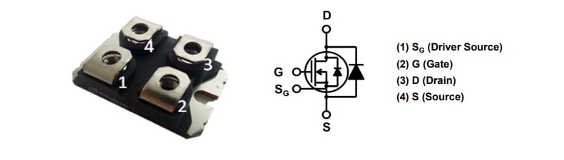 Location Circuit - SemiQ GCMS040B120S1-E1 1200V SiC COPACK Power Module