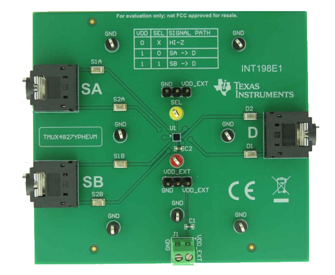 Texas Instruments TMUX4827YBHEVM Evaluation Module