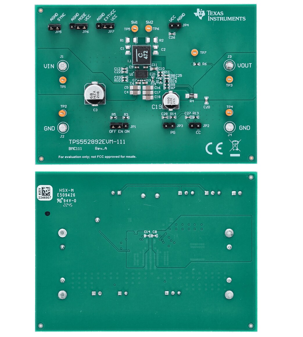 Texas Instruments TPS552892EVM-111 Evaluation Module