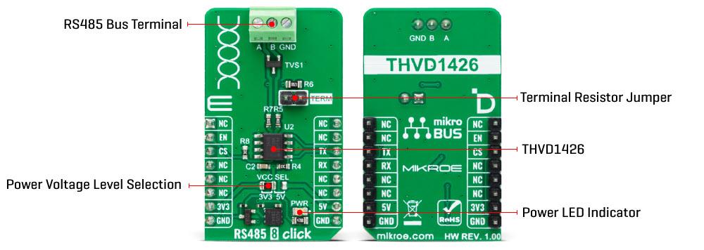 Mikroe MIKROE-5752 RS485 8 Click