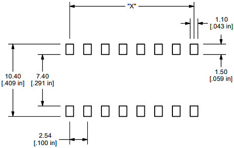Mechanical Drawing - E-Switch KAG Series DIP Switches