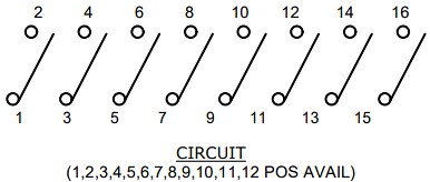 Schematic - E-Switch KAG Series DIP Switches