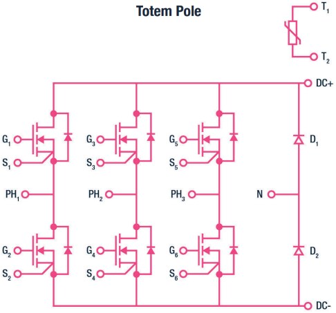Application Circuit Diagram - STMicroelectronics M1TP80M12W2-2LA ACEPACK DMT‑32 SiC Power Module