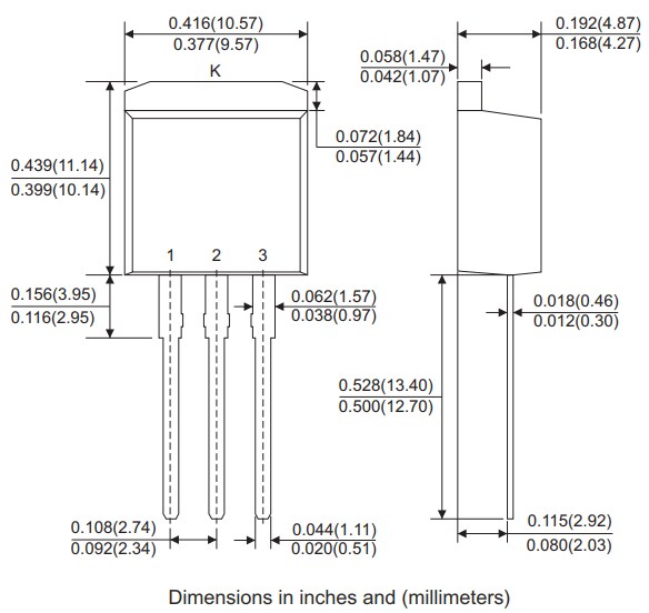 Mechanical Drawing - Comchip Technology CDBKA20120L-HF Low VF Schottky Rectifier