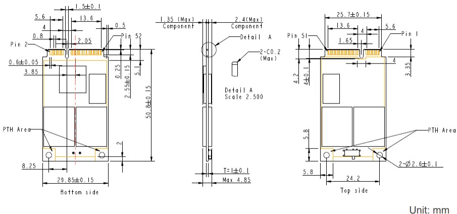 Mechanical Drawing - Apacer Technology Inc. SV240-300 Serial ATA Flash Drives