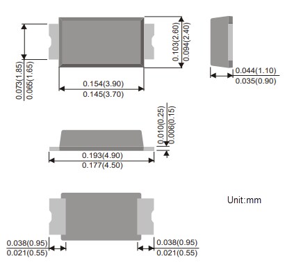 Mechanical Drawing - PANJIT MBRxH60AFC-AU Schottky Barrier Rectifiers