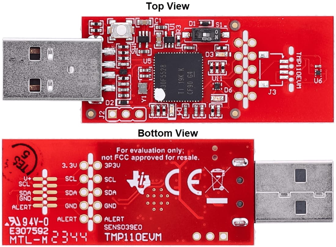 Mechanical Drawing - Texas Instruments TMP110EVM Sensor Evaluation Module (EVM)