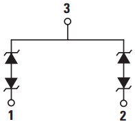 Block Diagram - Littelfuse AQ24ETH-02HTG Bidirectional TVS Diode