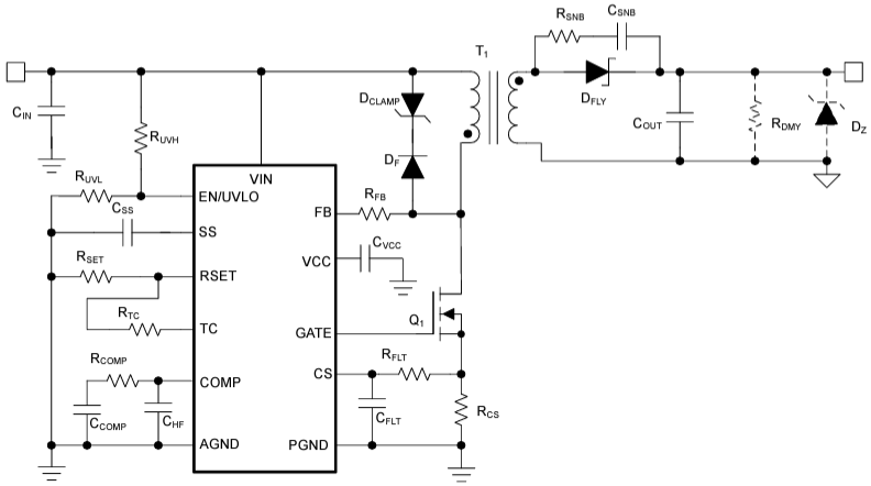 Schematic - Texas Instruments LM5185/LM5185-Q1 PSR Flyback Controller