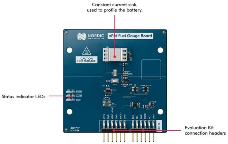 Nordic Semiconductor nPM Fuel Gauge Board