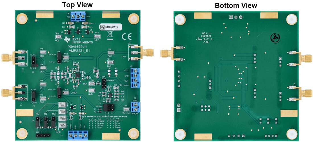 Mechanical Drawing - Texas Instruments PGA849EVM Evaluation Module (EVM)