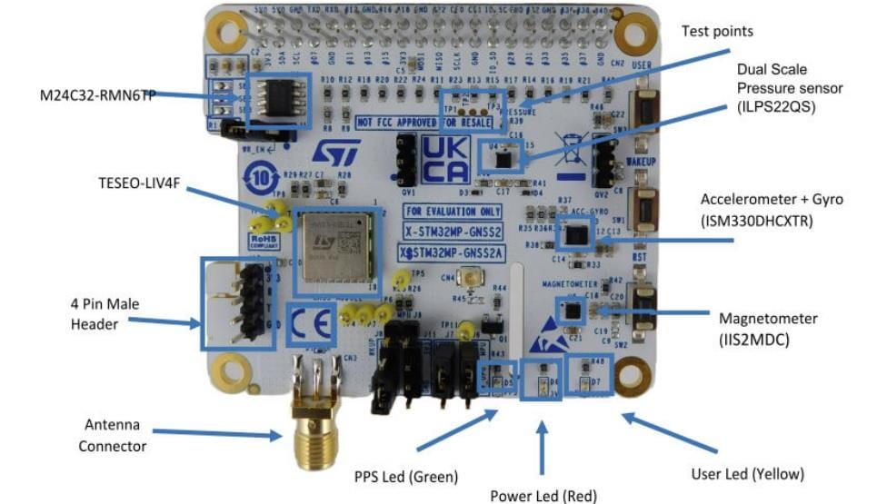 STMicroelectronics X-STM32MP-GNSS2 Expansion Board