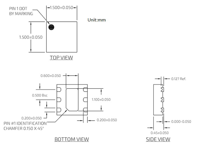 Mechanical Drawing - Guerrilla RF GRF2040 Broadband Linear Gain Block Amplifier