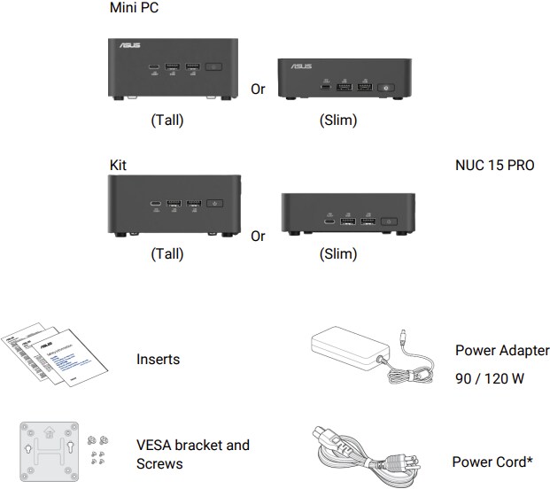 Asus NUC 15 Pro AI-Enabled Mini PCs