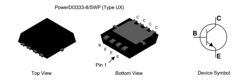 Location Circuit - Diodes Incorporated DXTN80x NPN Bipolar Transistors