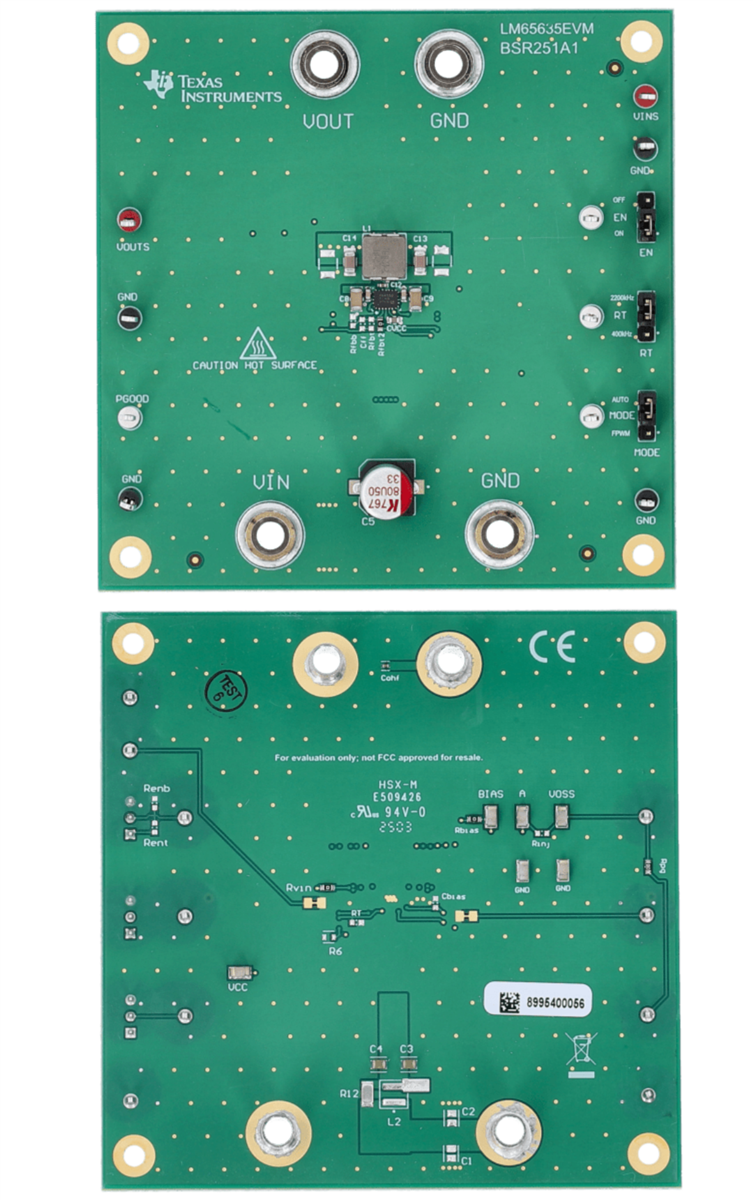 Texas Instruments LM65635EVM Evaluation Module