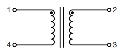 Schematic - Vishay / Dale SGCM05339 Space-Grade SMD Common-Mode Chokes