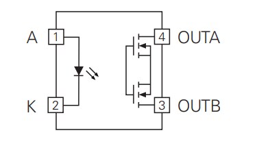 Block Diagram - IXYS CPC1056N  75mA Normally Open Relays