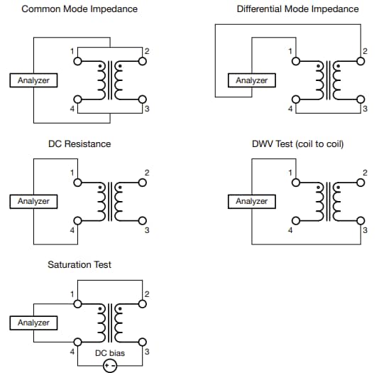 Schematic - Vishay / Dale ICMS2321-10 Common Mode Chokes