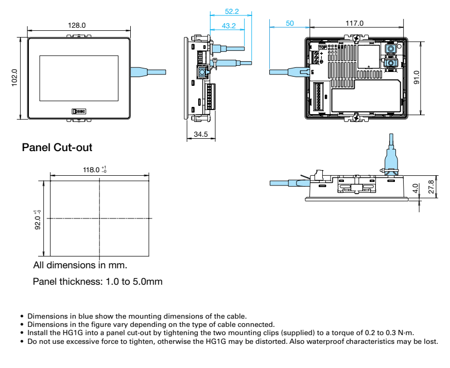Mechanical Drawing - IDEC HG1G 4.3