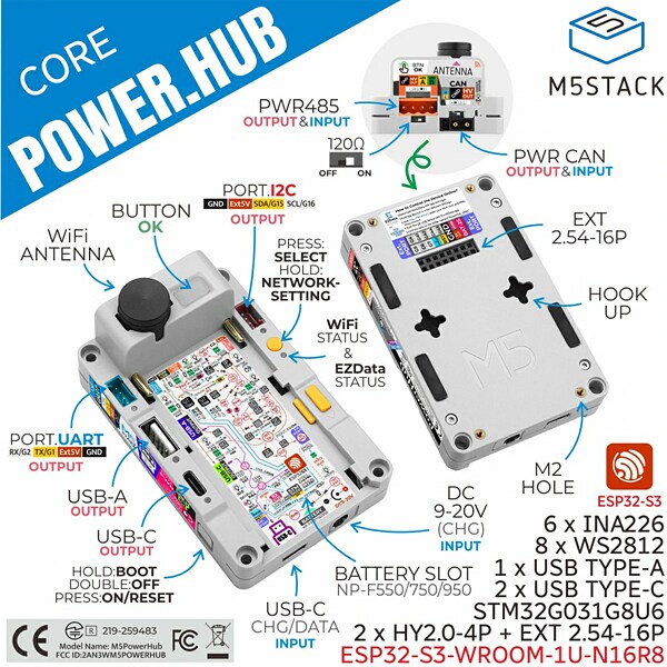 M5Stack PowerHub Programmable Controller