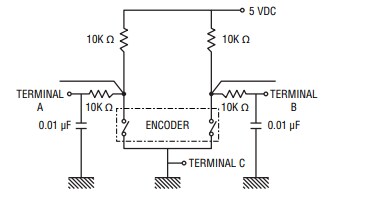Application Circuit Diagram - Bourns PEC05 5mm Incremental Micro Encoders