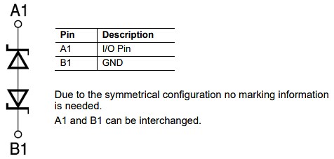 Schematic - EPCOS / TDK 0201 ULC TVS Diodes