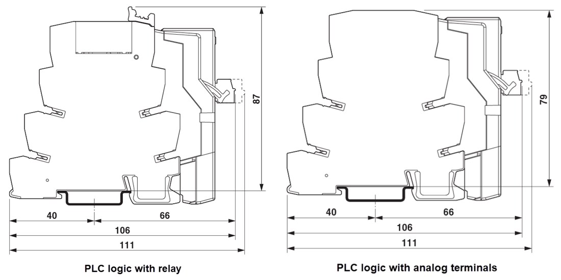 Mechanical Drawing - Phoenix Contact PLC Logic Basic Module