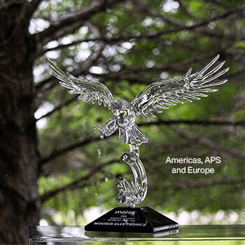 Molex 2020 Americas e-Catalog Distributor of the Year trophy